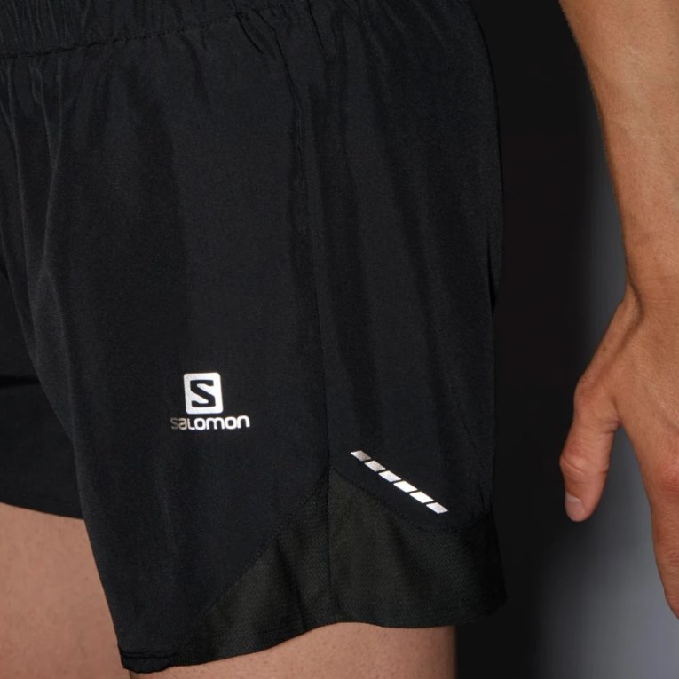 Black Salomon Cross Rebel 5'' Men's Shorts | PH 21560G